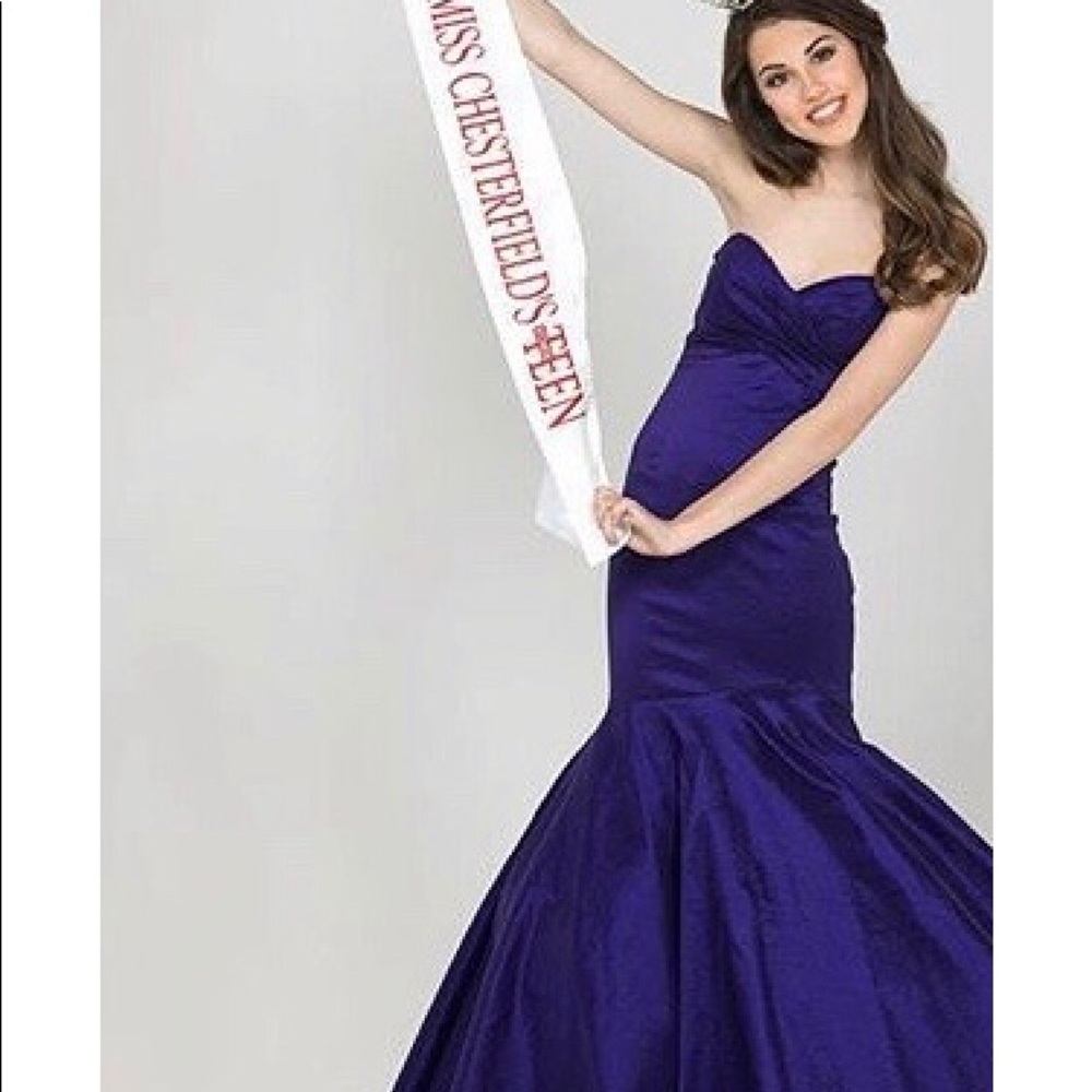 Mermaid royal purple dress